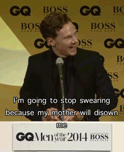 sherlocksmoustache:  Benedict Cumberbatch’s acceptance speech for GQ Man of the