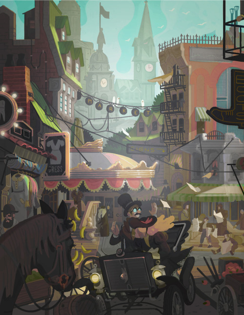 Heres An Illustration I Did For The Board Game Penny Press. They Were On CAHs Board Game Show Table Top