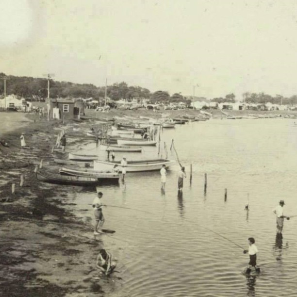 Wetting a line fishing at Windang 1930s Check out more historic photos at www.facebook.com/groups/lostwollongong and discover more about your local heritage at www.lostwollongong.com #Windang #LakeIllawarra #Fishing #Wollongong #Shellharbour...