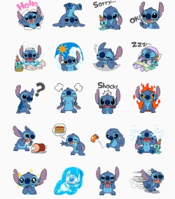 haetae:  Stitch emoticon stickers for LINE! ♥