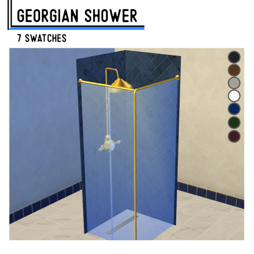 Georgian Shower7 swatches. Base game compatible.Download without ads ↓Mediafire    Simfileshare