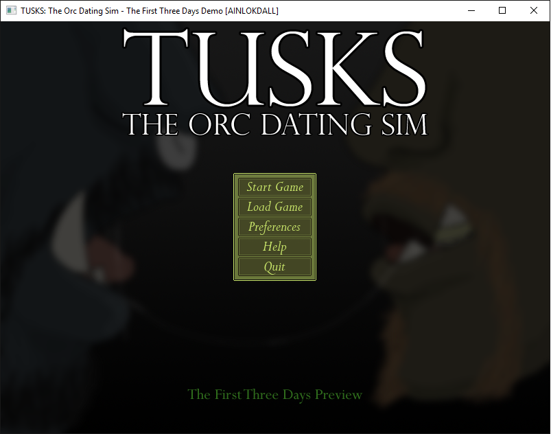 orcdatingsim:  TUSKS: THE ORC DATING SIM has a new demo,”The First Three Days”!