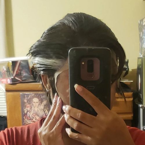 So I tried on my Dr. Strange wig, and I feel like I destroyed it by putting it on. There’s a f