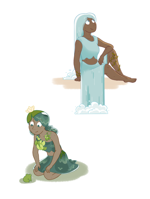 airborneice: i kinda fell in love with the water witches from Abby (@selenophilic-sapphic’s hilda co