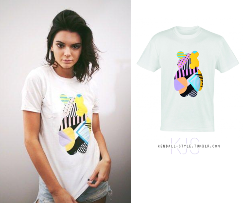 Kendall Jenner | BBC Children in Need Fundraiser Campaign 2016 GILES DEACON WHITE T-SHIRT- &pou