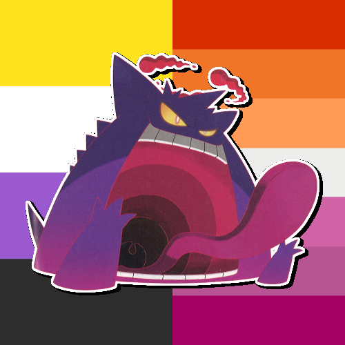 Pokémon LGBTQIAPN+/MOGAI Icons — CAN I GET A RECOLOR OF SHINY GENGAR BUT  maybe