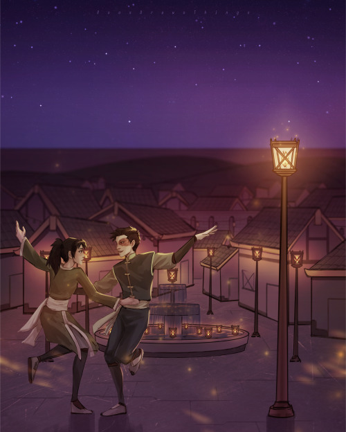 A Lovely Night (in Ba Sing Se). Commission for me by @/roosdrawsthings on Instagram. Please reblog, 