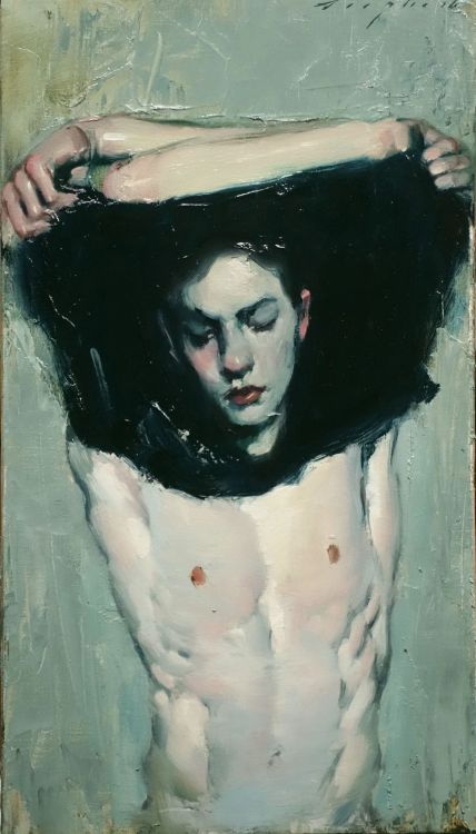 beyond-the-pale:Pulling on his Shirt, 2016 - Malcolm Liepke