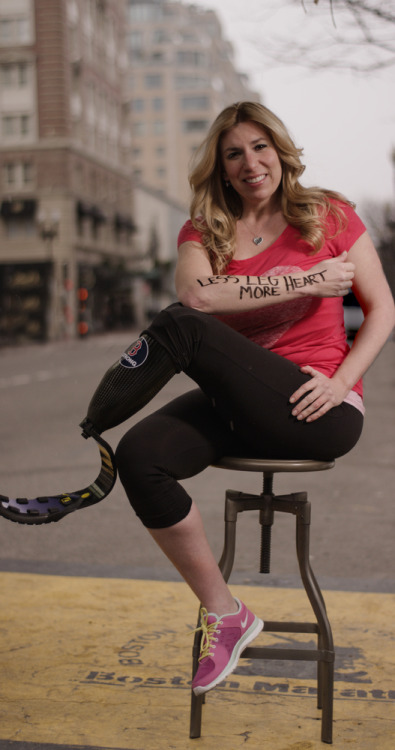 huffingtonpost:  Portraits Of Boston Marathon survivors see runners returning to the finish line to look back. See more of these inspiring photos here.  Photographer Robert X. Fogarty of Dear World, a message-on-skin photography project, prepared the port