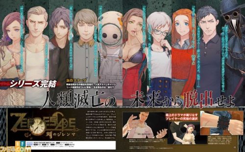 tinycartridge:Here’s the cast of the new Zero Escape game ⊟ As revealed by Japanese magazine Famitsu