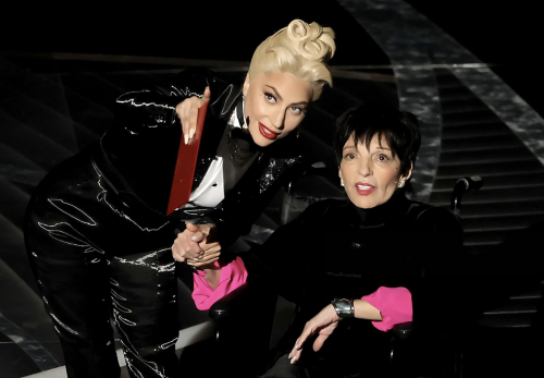 bloodyxmary: Lady Gaga and Liza Minnelli speak onstage during the 94th Annual Academy Awards at Dolb