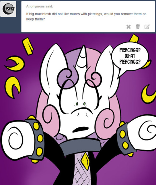 datcatwhatcameback:askmeaniebelle:GONE! I wonder if he really would like me better without them.  Meanie Belle without piercings? What is my life!?  XD Gasp!