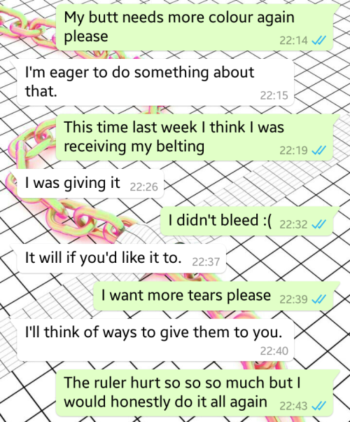 kitten-heartsmacker:  I haven’t posted any of mine and Master’s conversations for a while. ヾ(^ ^ゞ