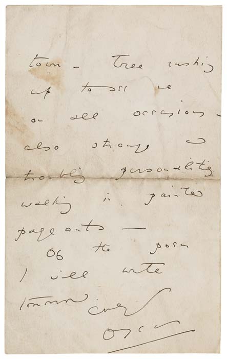 fuckyeahoscarwilde:  Oscar Wilde, letter to Lord Alfred Douglass  (1)Love to EncombeA[lbemarle] C[lub]  Dearest Bosie     I am so glad you are better, and that you like the little cardcase—Oxford is quite impossible in winter  (2)go to Paris next