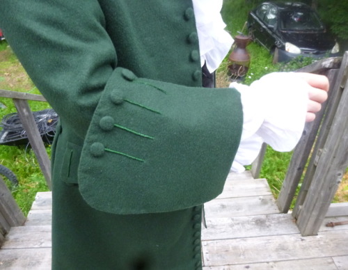 my18thcenturysource: vincents-crows: The 1730′s coat is done!(It’ll be a while before I 