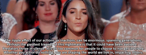meltwithmee:Aly Raisman’s speech at the 2018 ESPY awards after the Arthur Ashe Courage Award was pre