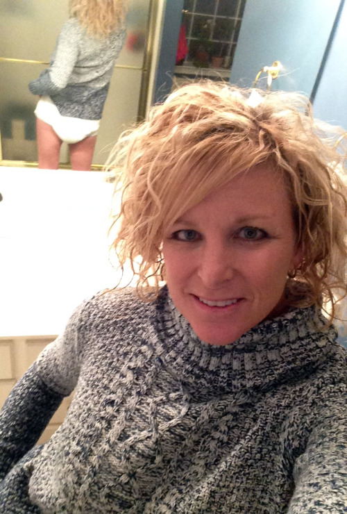 thebambinogirl:  My wet diaper this morning. Just finished my hair and make-up and I am waiting for 