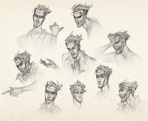 dapperowl - warmup skethes + trying to draw handsome jack…. not...