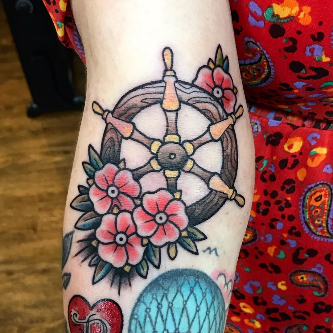 ship wheel tattoo 