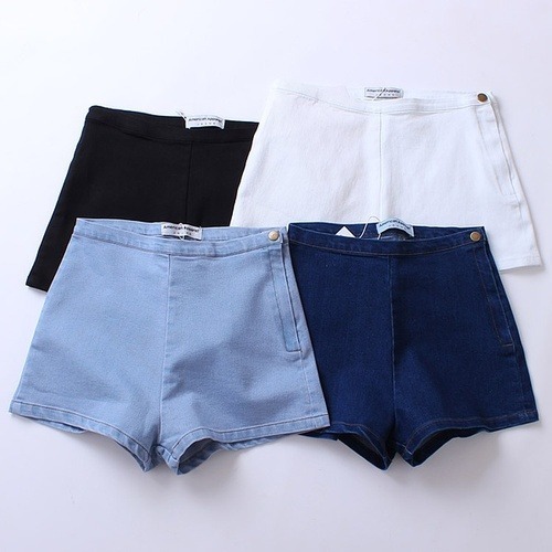 confirmance:  apparant:  riyal:  Want these Denim Tap Shorts but don’t want to spend โ for them at American Apparel? Buy them HERE for an amazing price of ฬ.59! These shorts are super cute, form-fitting, and comfortable! Buy one today HERE! :)