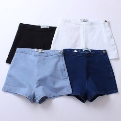 tbdressclothing:  Want these Denim Tap Shorts but don’t want to spend โ for them at American Apparel? Buy them HERE for an amazing price of ฬ.59! These shorts are super cute, form-fitting, and comfortable! Buy one today HERE! :) 
