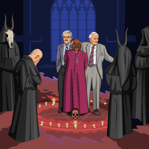 jimllpaintit: Satanists accidentally summon some Desmonds As requested by Gavin Gibson