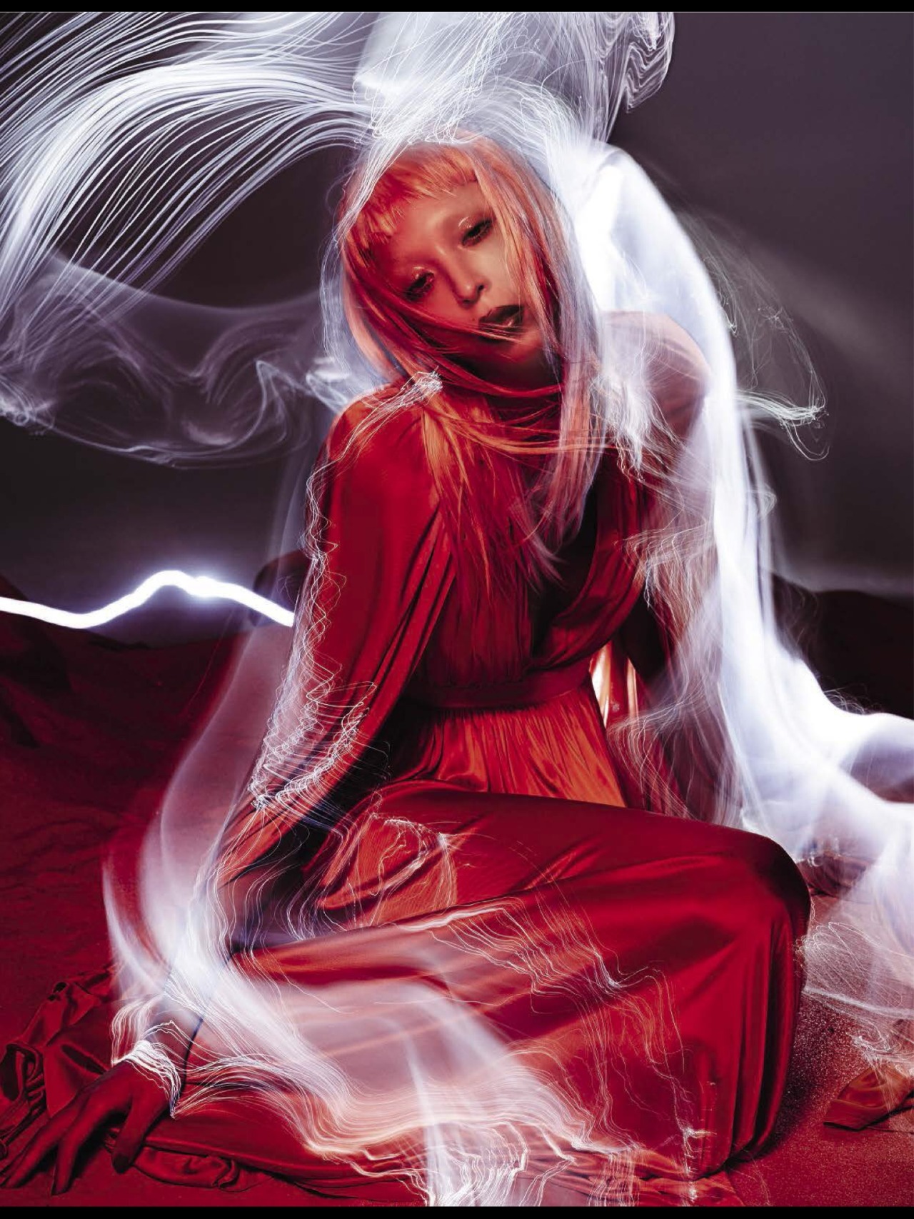 shesanattentionwhore:Vogue Italia March 2015 | Issa Lish in “In The Dream Red Mood”