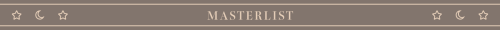 MASTERLIST | Moon + Stars.