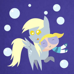 paperderp:  Derpy & Bubbles, source says