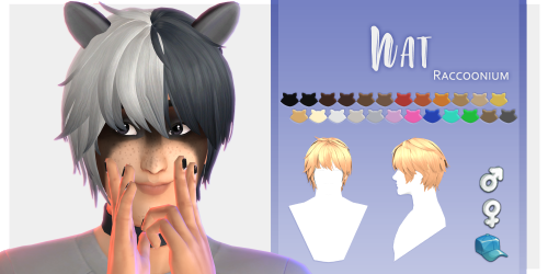 raccoonium:Both framesBGC ✔Hat chops ✔Compatible with split hair overlay ✔Compatible with ombres ✔Co