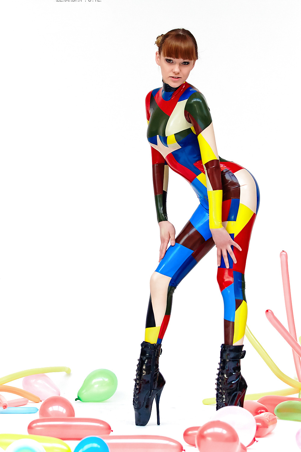 allanon1960:MultiColoured Catsuit, Alexandra Potter