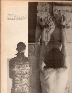 ledoshumain:   From Drummer Magazine, Issue 45.  1981.  An article about the company Fetters,   