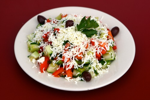 German cucumber tomato salad