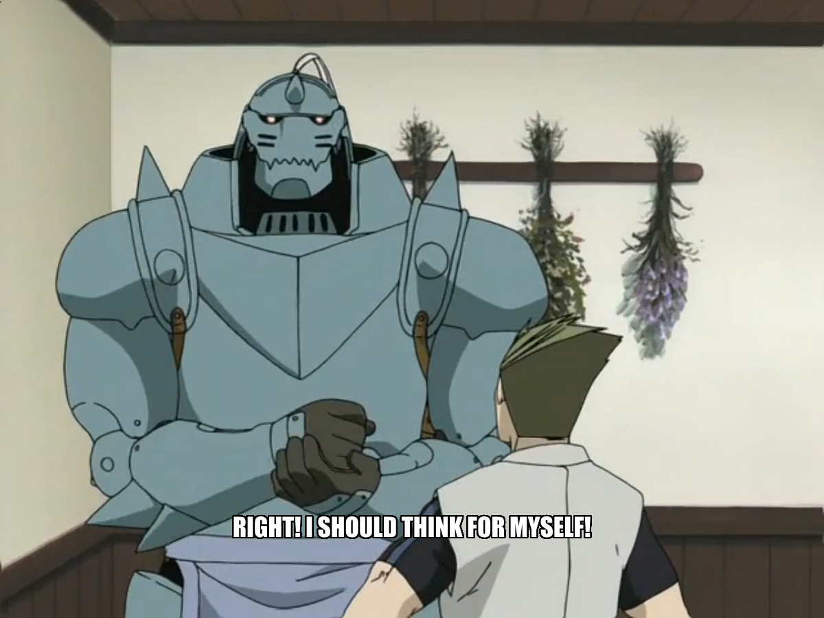 electric-chai: Alphonse teaches independence and stranger danger 