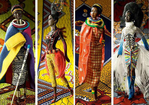 dynastylnoire:hiphopfightsplaque:bellecosby:beautiesofafrique:African barbie dolls I wish I 