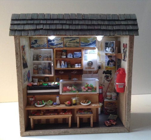 petermorwood:archatlas:Artist Crafts Miniature Replicas of Japanese Houses Filled With Traditional D