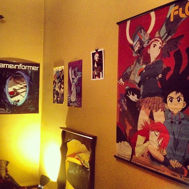 Putting stuff on the bedroom wall. 😗