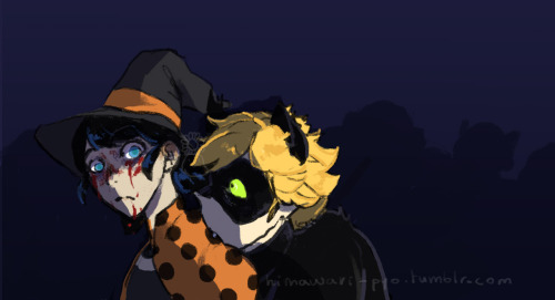 Marichat Week 2 Day 3: HalloweenA bit late but still counts right?~