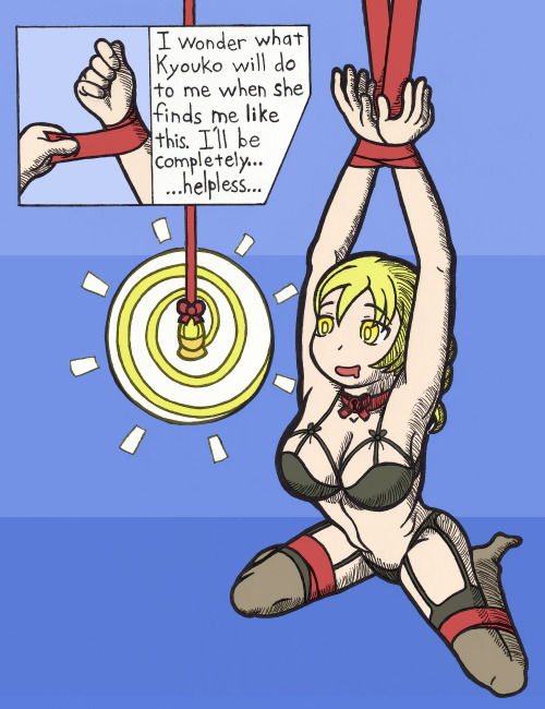 Mami’s self-hypnosis.I want to say that all three hypno peices with Kyouko and Mami (this one being 