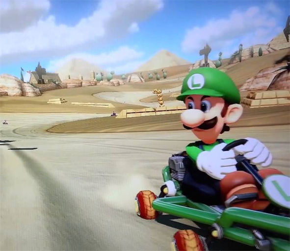 forthepixels:  Luigi death stare compilation.  It took Mario Kart, Luigi, a death