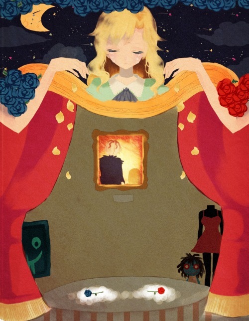 pixel-horror:赤と青と黄 | By:嶌鳥 ※Permission to upload this was given by the artist.Please support them by