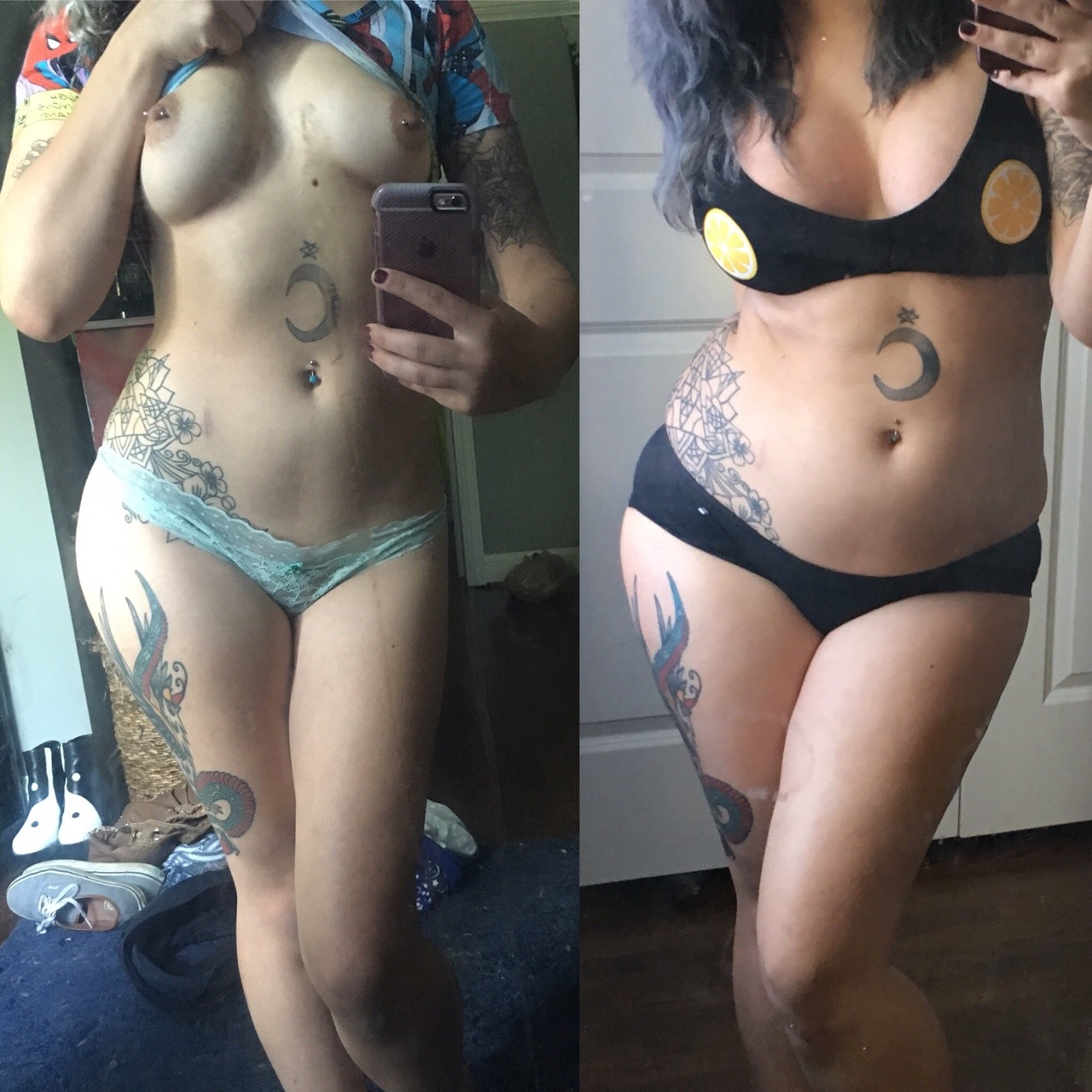 scarybabe:My little gain so far.. so much softer now! 💕125 to 145 in the photos