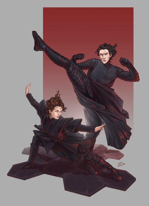 hello-reylo: reylosanctuary: iancantbesaved: nonibear11: liberlibelulaart: Commission - The training