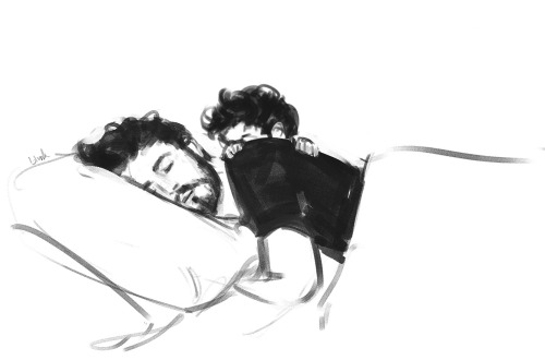 blvnk-art: he wasn’t waking up because of nightmares anymore.