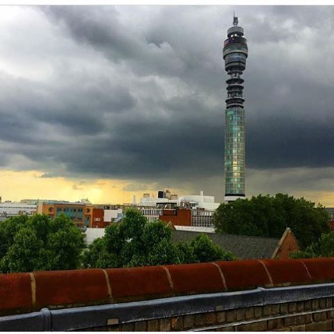 The view from our new balcony in #London. #LondonIsMoving #PostOfficeTower #HealsBuilding #Whitehous