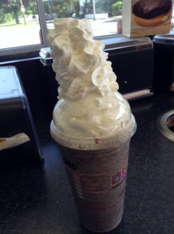 baara:  the lady behind the counter asked how much whipped cream I wanted and I asked for a shit ton and then she came back with this 