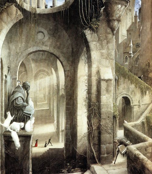 atomic-chronoscaph:Castles - art by Alan Lee (1984)