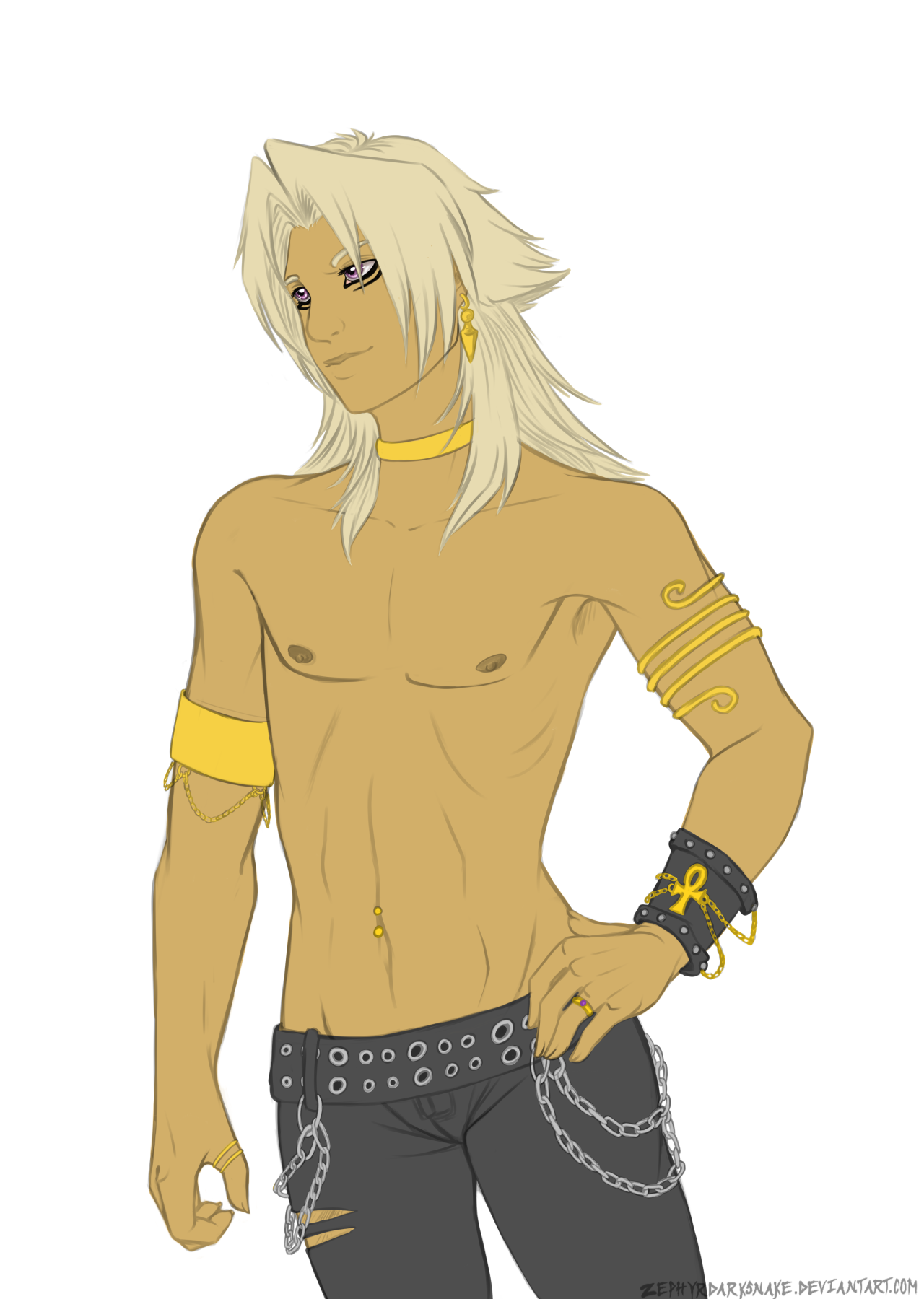 zephyrdarksnake:  Rocker!Marik has arrived! I’m fond of this one, he has a really