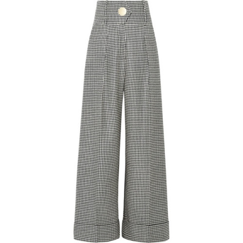 Petar Petrov Houndstooth wool wide-leg pants ❤ liked on Polyvore (see more Petar Petrov)