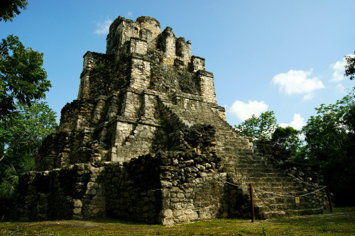 ancientart:The Maya archaeological site of Muyil, located in the modern State of Quintana Roo, Mexic